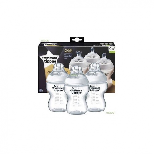 Tommee Tippee Closer to Nature Triple Pack Bottles 260ml 0+ Months