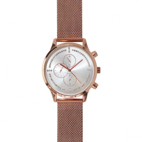 Tipperary Crystal California Dreams Rose Gold Watch