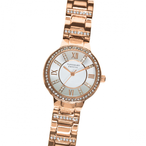 Tipperary Crystal Continuance Rose Gold Watch