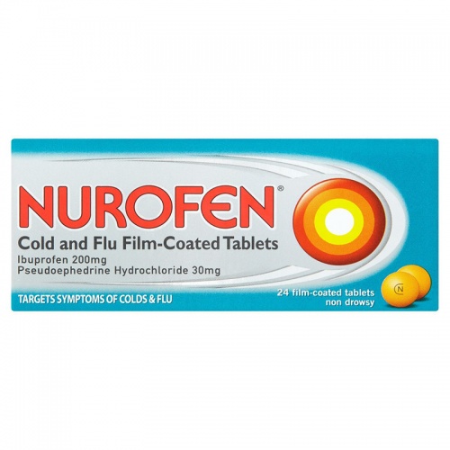 Nurofen Cold and Flu Film-Coated - 24 Tablets
