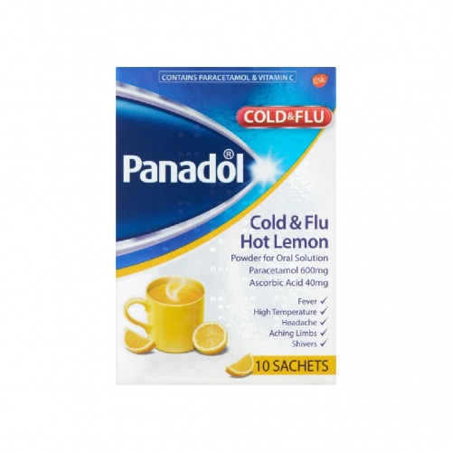 Panadol Cold & Flu Hot Lemon Sachets 10s