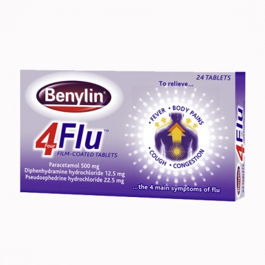 Benylin 4 Flu Tablets 24s