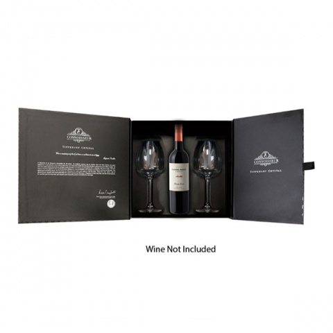 Tipperary Crystal Connoisseur Two Red Wine Set with Space for Bottle