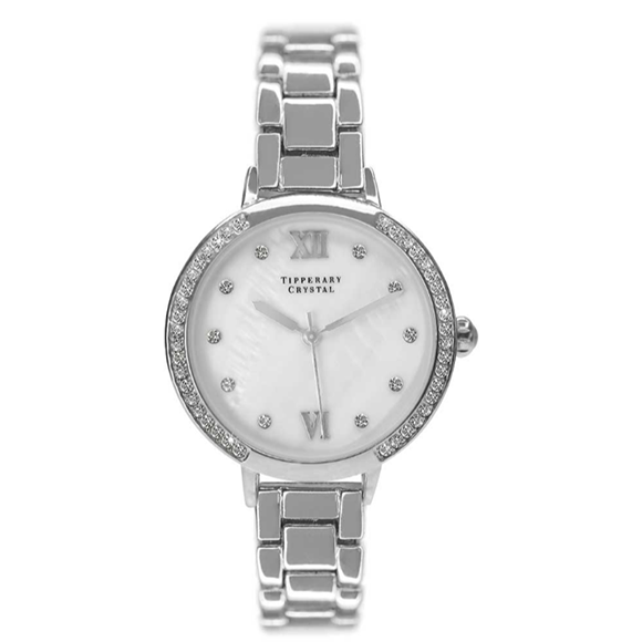 Tipperary Crystal Hollywood Silver Watch