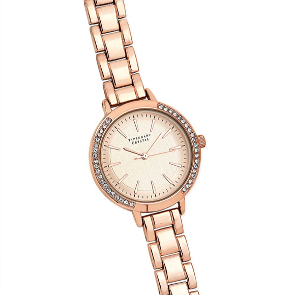 Tipperary Crystal Iris Rose Gold Watch