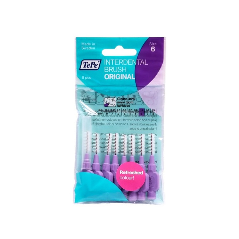 tepe interdental brushes 1.1 mm purple