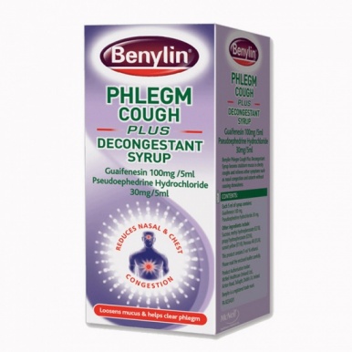 Benylin Phlegm Cough Plus Decongestant Syrup 100ml