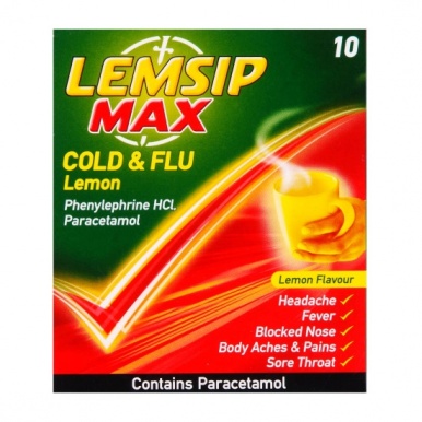 Lemsip Max Cold & Flu Hot Lemon 5s