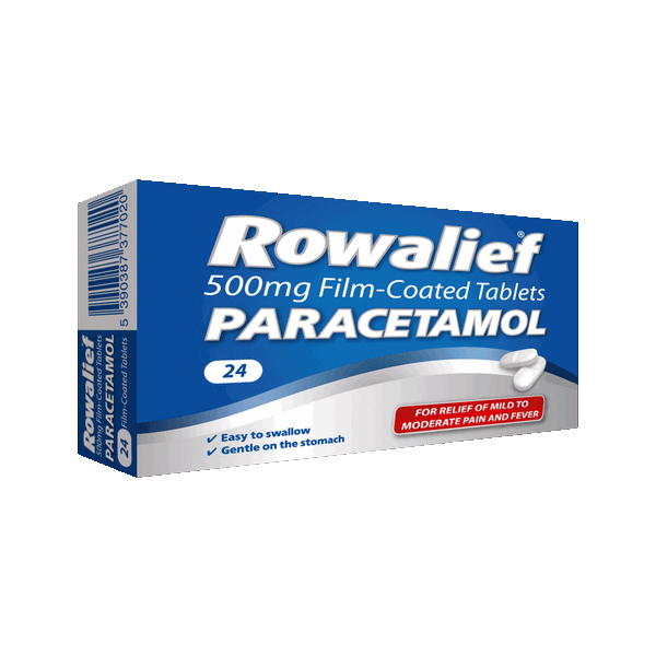 Rowalief Paracetamol 500mg Film Coated Tablets 24 Pack