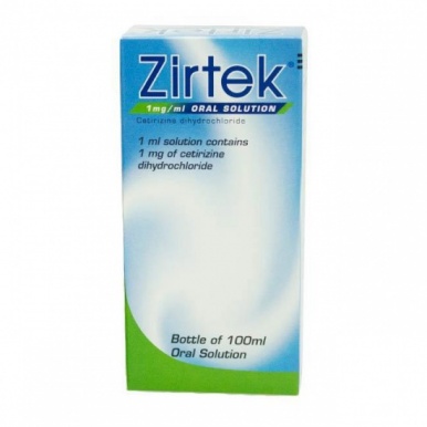 Zirtek Allergy 1mg/1ml Oral Solution